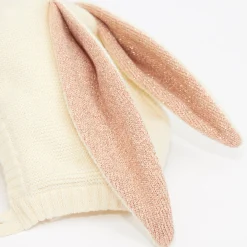 Peach Sparkle Bunny Baby Bonnet>Meri Meri Fashion