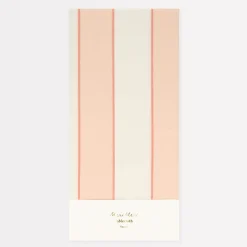 Peach Striped Tablecloth>Meri Meri Fashion