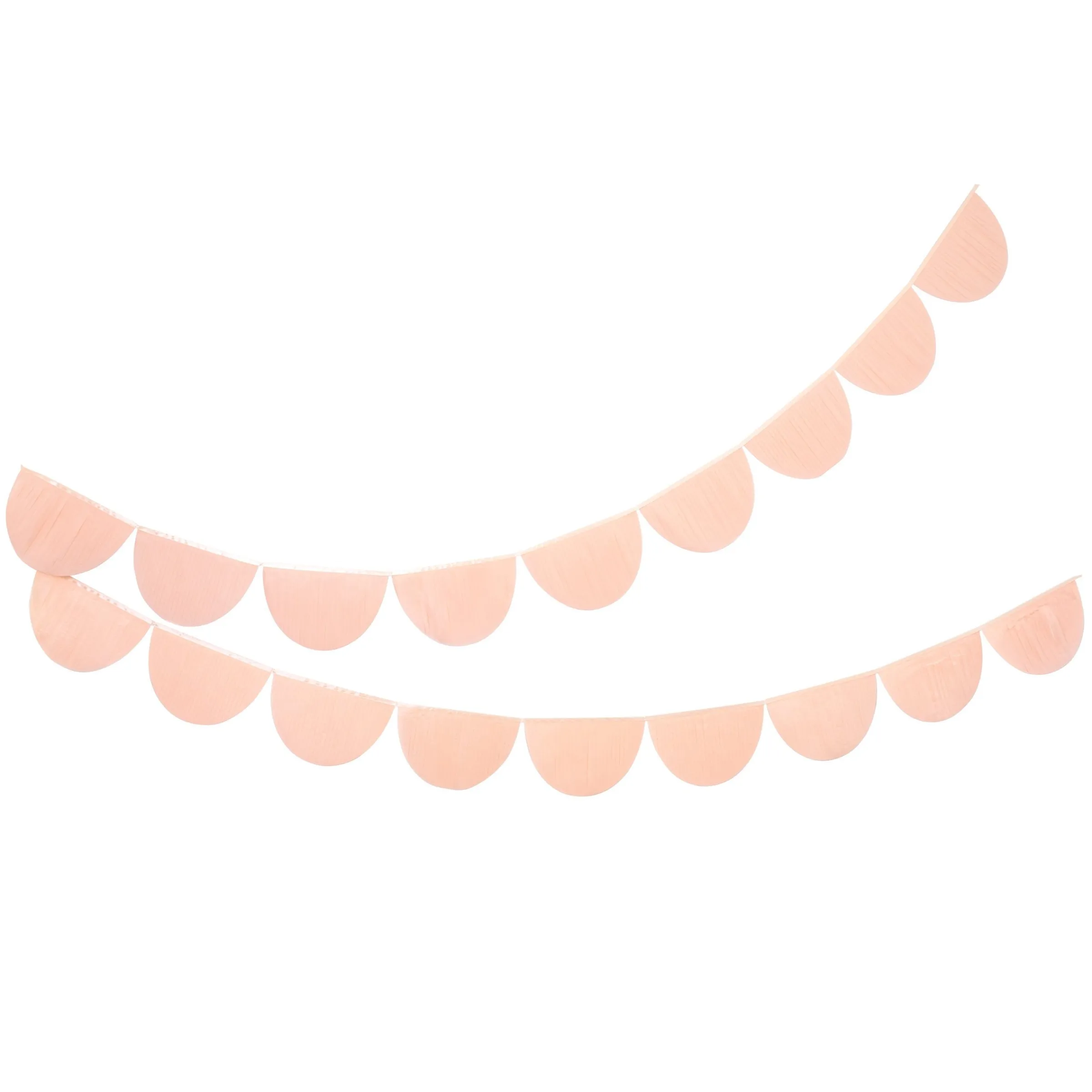 Peach Tissue Paper Scallop Garland Set>Meri Meri Outlet