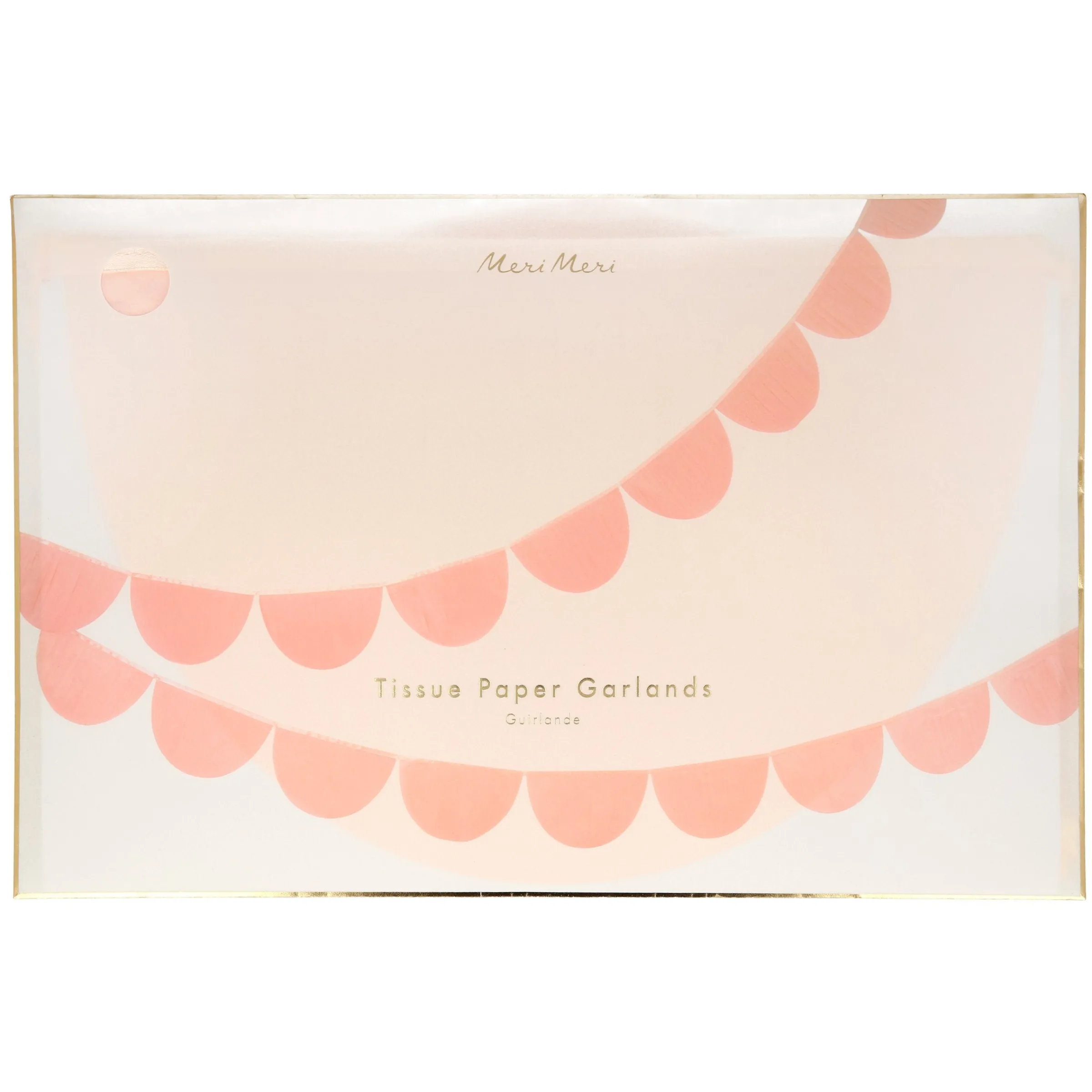 Peach Tissue Paper Scallop Garland Set>Meri Meri Outlet