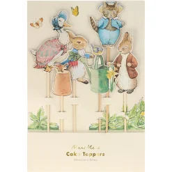 Peter Rabbit™ & Friends Cake Toppers (x 6)>Meri Meri Fashion