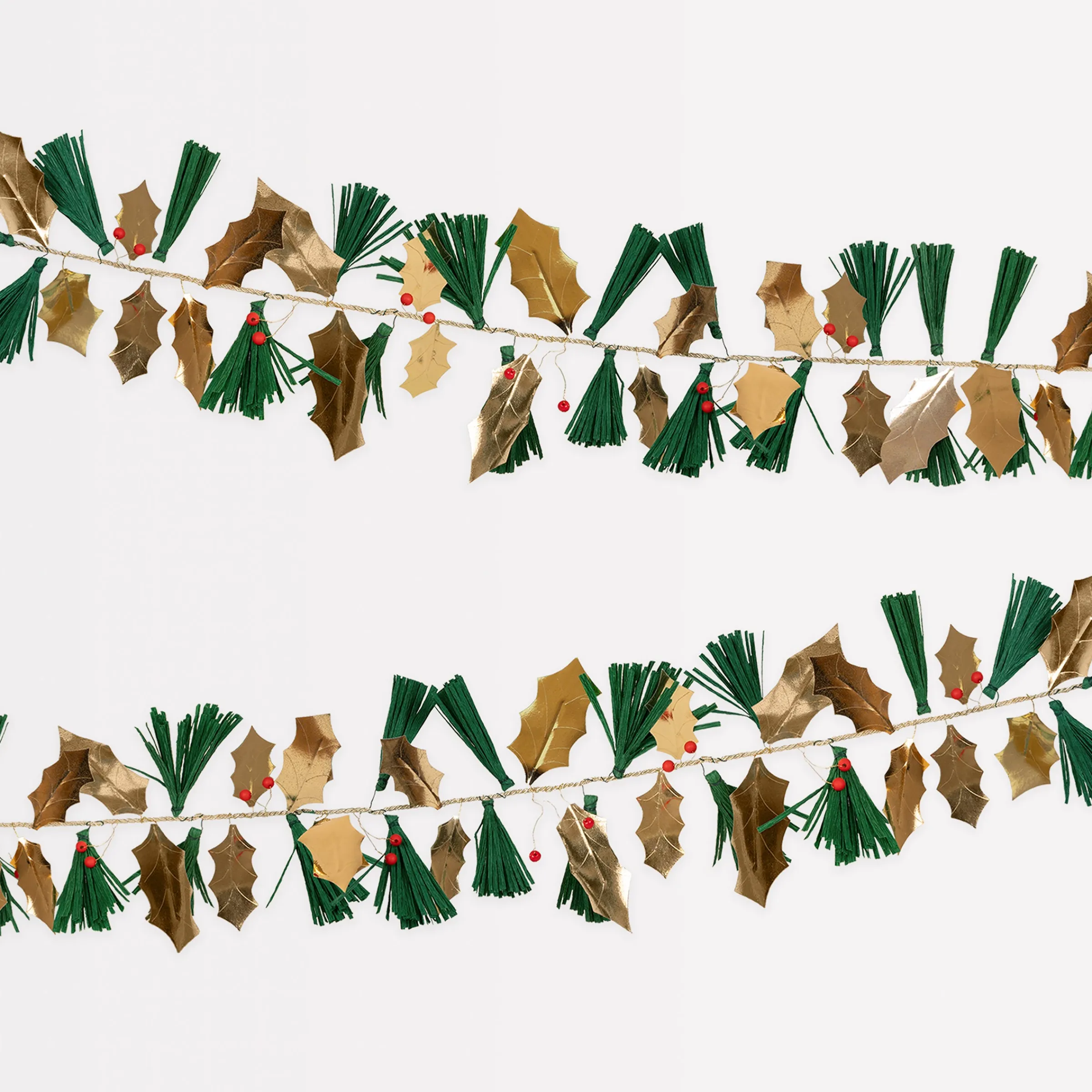 Pine Needles & Golden Holly Garland>Meri Meri Outlet