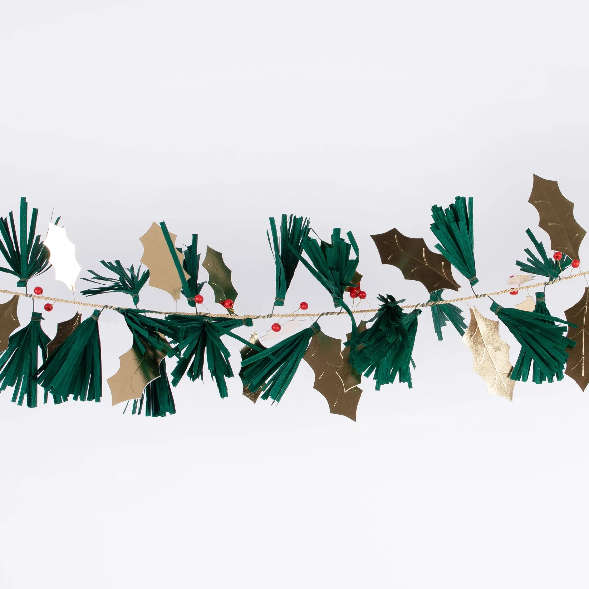 Pine Needles & Golden Holly Garland>Meri Meri Outlet