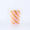 Pink & Orange Stripy Cups (x 8)>Meri Meri New