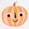 Pink & Orange Stripy Pumpkin Plates (x 8)>Meri Meri Clearance