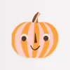 Pink & Orange Stripy Pumpkin Napkins (x 16)>Meri Meri Clearance