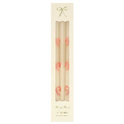 Pink Bow Taper Candles (x 2)><noscript><img width=