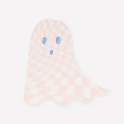 Pink Checker Ghost Napkins (x 16)>Meri Meri Fashion