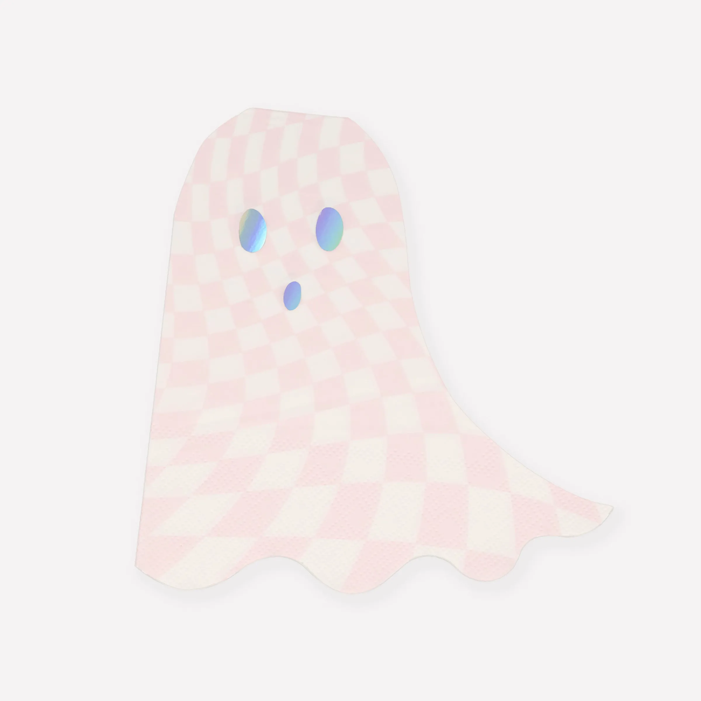 Pink Checker Ghost Napkins (x 16)>Meri Meri Fashion