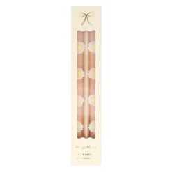 Pink Daisy Taper Candles (x 2)><noscript><img width=