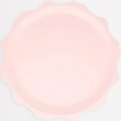 Pink Decorative Edge Compostable Dinner Plates (x 8)>Meri Meri Hot