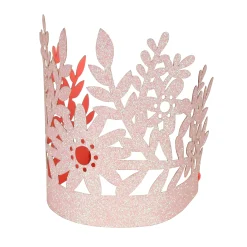Pink Glitter Party Crowns (x 8)>Meri Meri Outlet