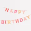 Pink Happy Birthday Felt Garland>Meri Meri Discount
