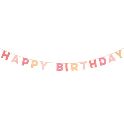 Pink Happy Birthday Felt Garland><noscript><img width=