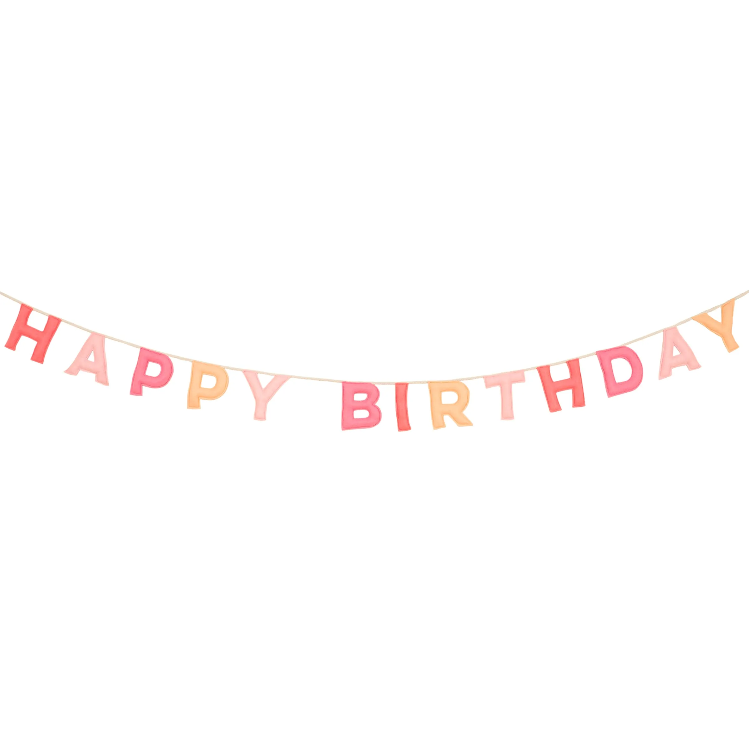 Pink Happy Birthday Felt Garland>Meri Meri Discount