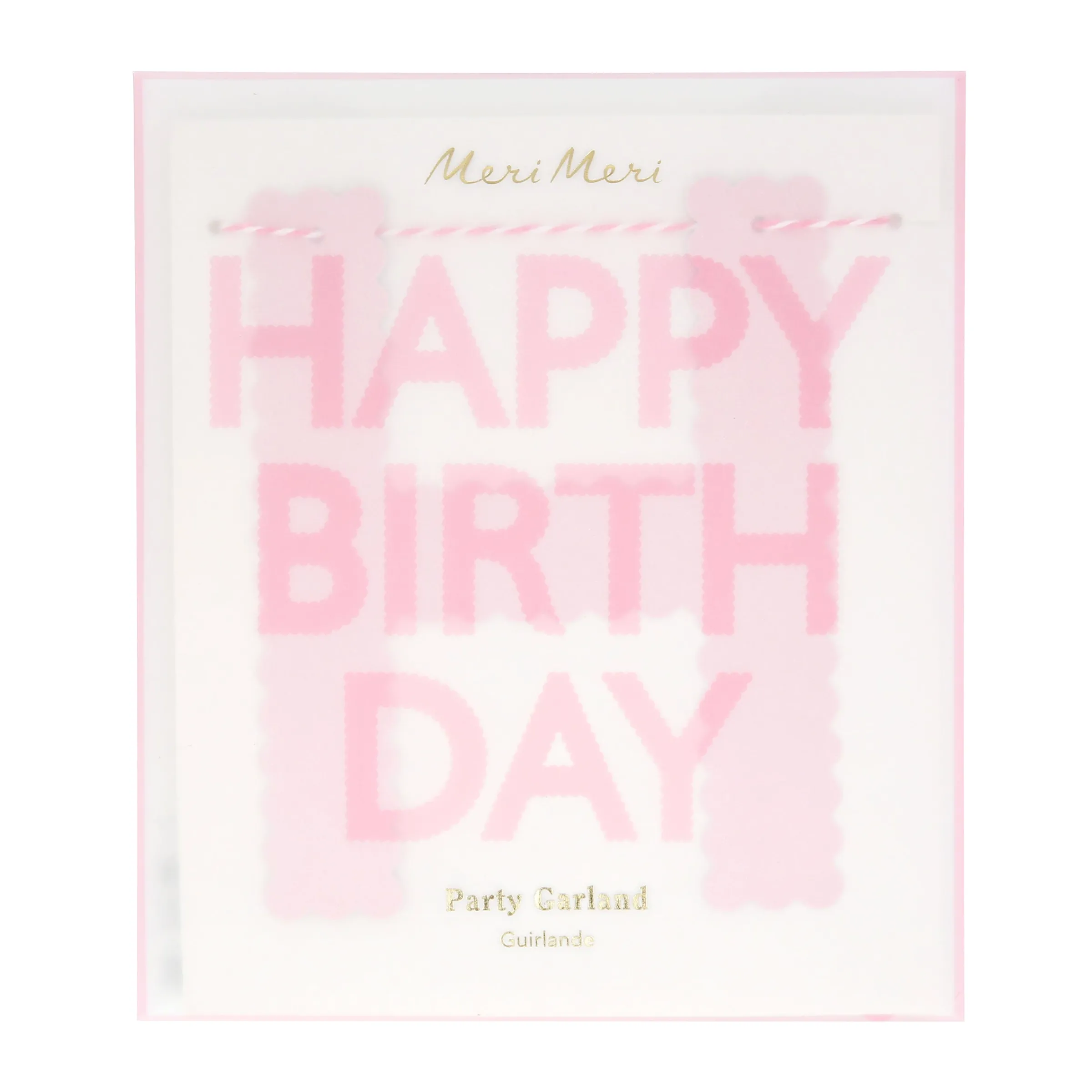 Pink Happy Birthday Garland>Meri Meri Discount