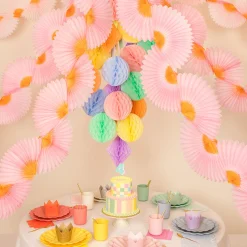 Pink Honeycomb Fan Garland>Meri Meri Sale