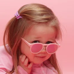 Pink Keyhole Mirrored Lense Sunglasses><noscript><img width=