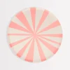 Pink Stripe Side Plates (x 8)>Meri Meri Fashion