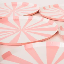 Pink Stripe Side Plates (x 8)><noscript><img width=