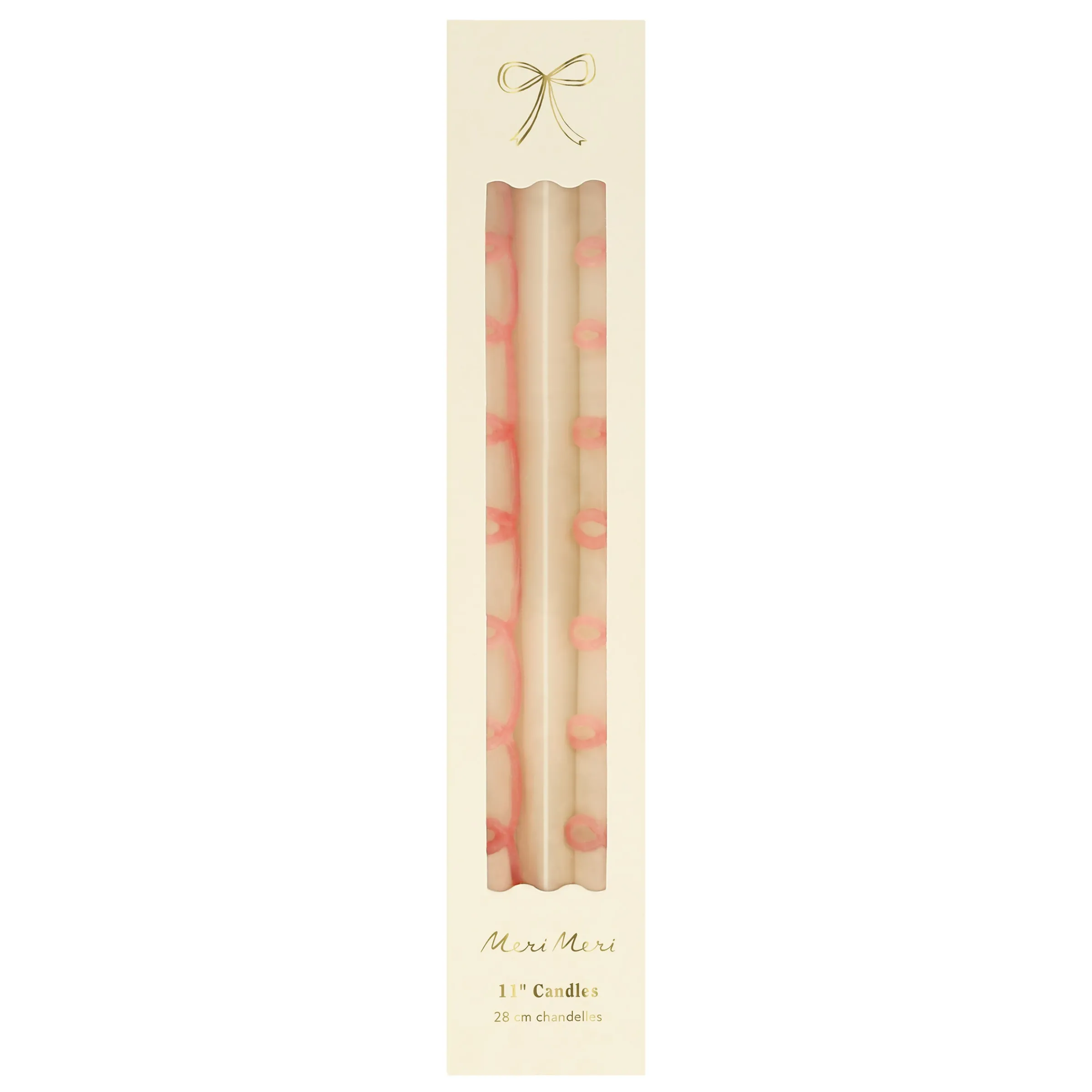 Pink Swirl Taper Candles (x 2)>Meri Meri Sale