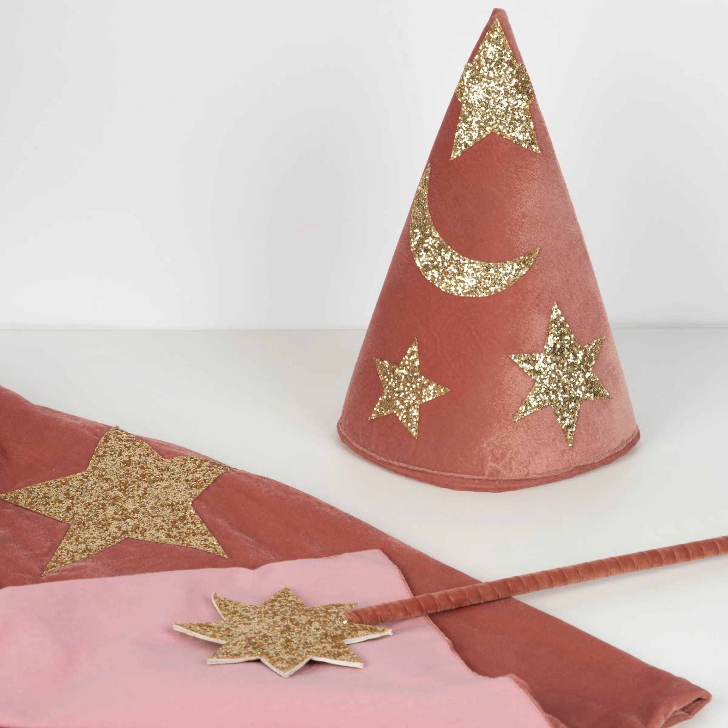 Pink Velvet Wizard Costume>Meri Meri New