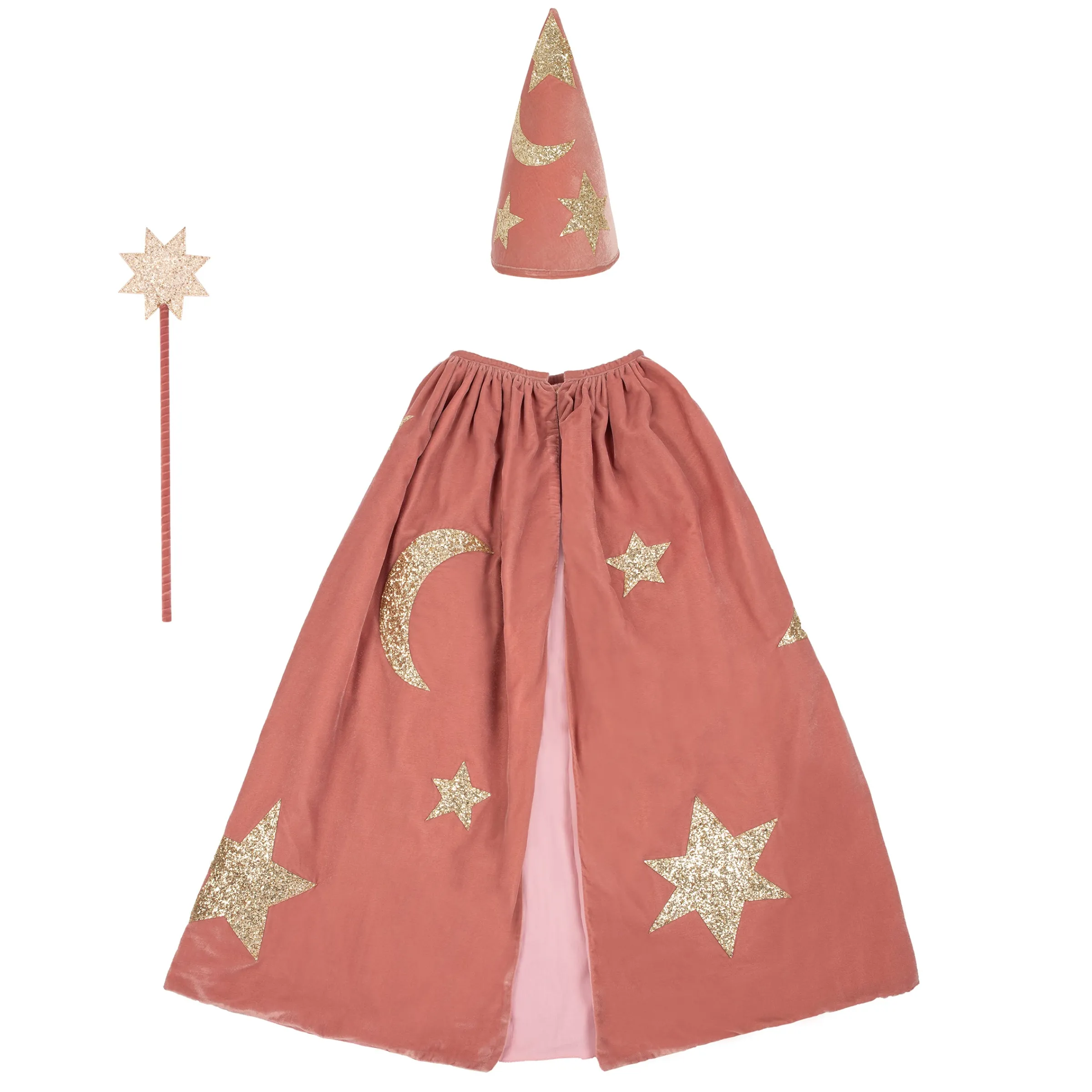 Pink Velvet Wizard Costume>Meri Meri New