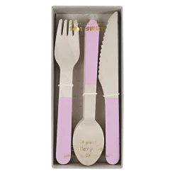 Pink Wooden Cutlery Set (x 24)>Meri Meri Outlet