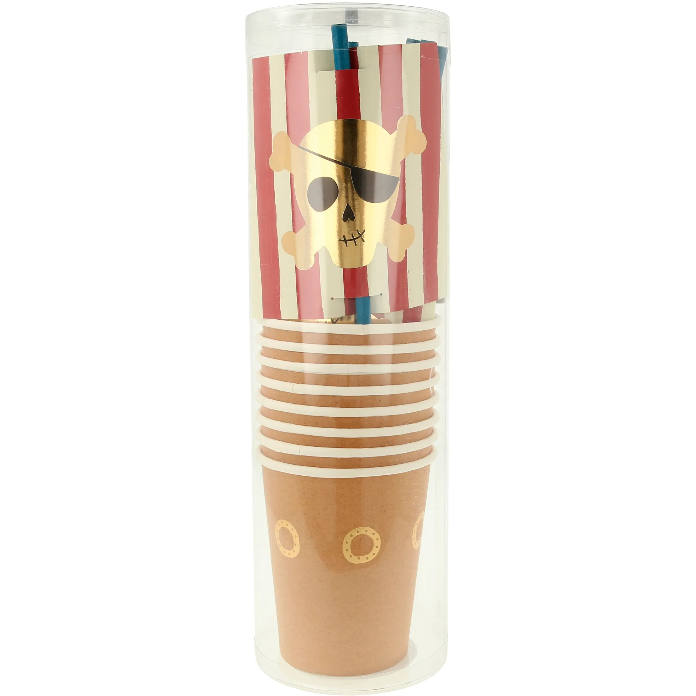 Pirate Cup & Straws Set (x 8)>Meri Meri Outlet