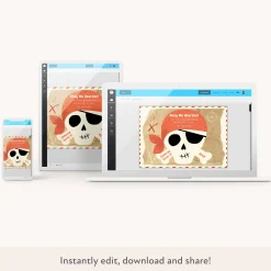 Pirate Download & Print Invitation>Meri Meri Sale