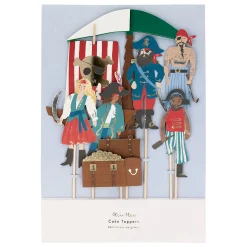 Pirates & Palm Tree Cake Toppers (x 7)>Meri Meri Hot