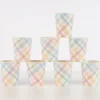 Plaid Pattern Cups (x 8)>Meri Meri Best