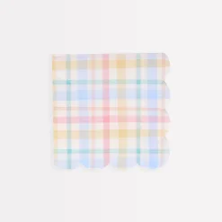 Plaid Pattern Small Napkins (x 16)>Meri Meri Online