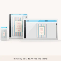 Preppy Stripe Download & Print Invitation>Meri Meri Outlet
