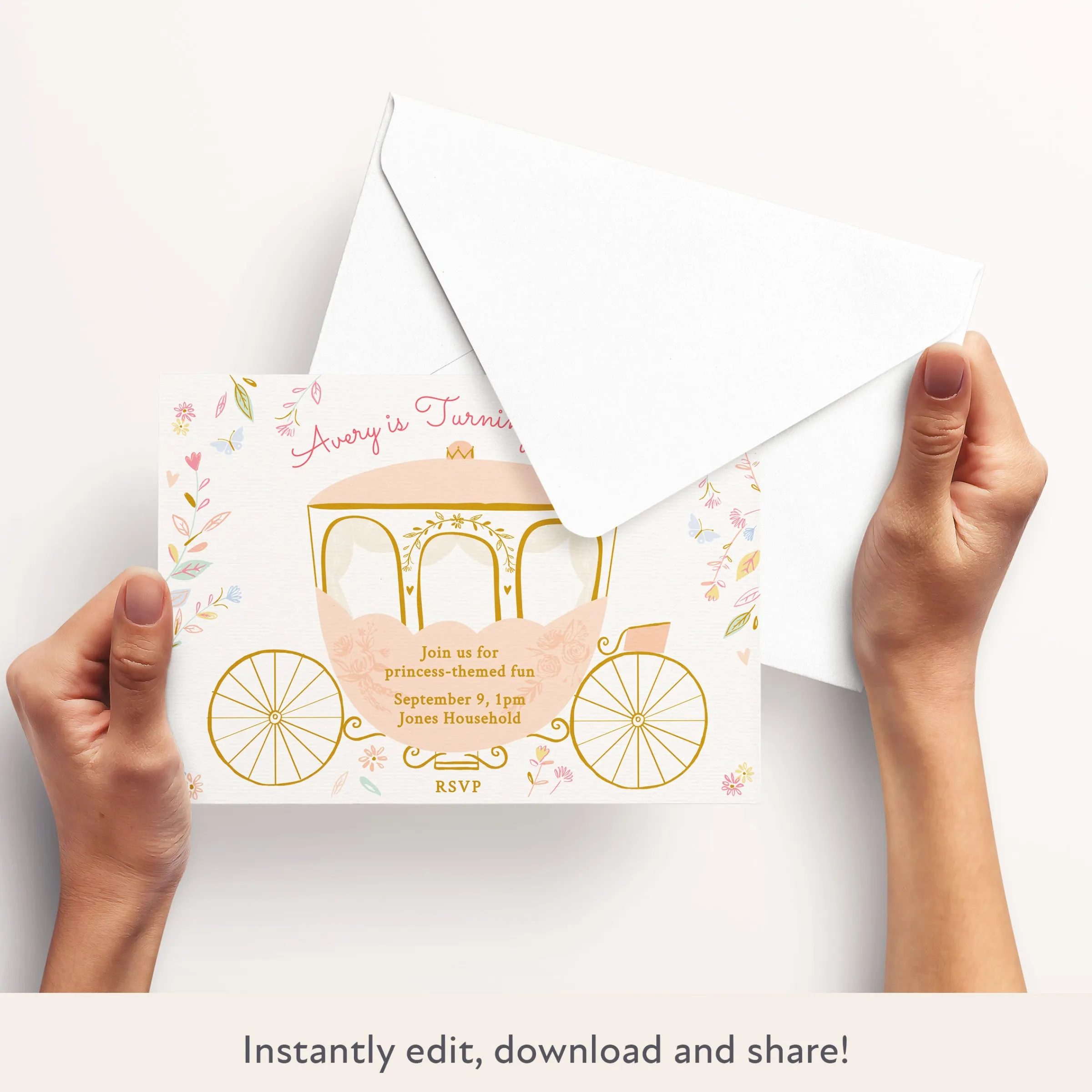 Princess Download & Print Invitation>Meri Meri Fashion