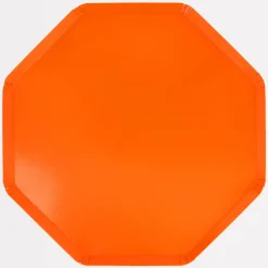 Pumpkin Orange Dinner Plates (x 8)>Meri Meri Fashion