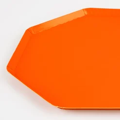 Pumpkin Orange Dinner Plates (x 8)>Meri Meri Fashion