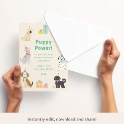 Puppy Download & Print Invitation><noscript><img width=