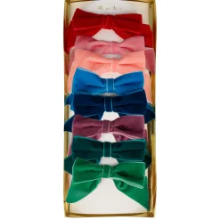 Radiant Velvet Bow Hair Clips (x 8)>Meri Meri Sale