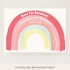 Rainbow Download & Print Invitation>Meri Meri Discount