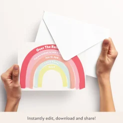 Rainbow Download & Print Invitation><noscript><img width=