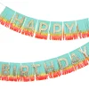 Rainbow Happy Birthday Fringe Garland Set>Meri Meri New