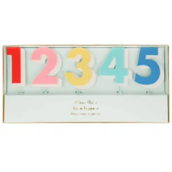 Rainbow Number Acrylic Toppers (x 10)>Meri Meri Best