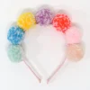 Rainbow Pompom Headband>Meri Meri Fashion
