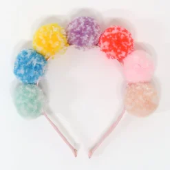 Rainbow Pompom Headband>Meri Meri Fashion