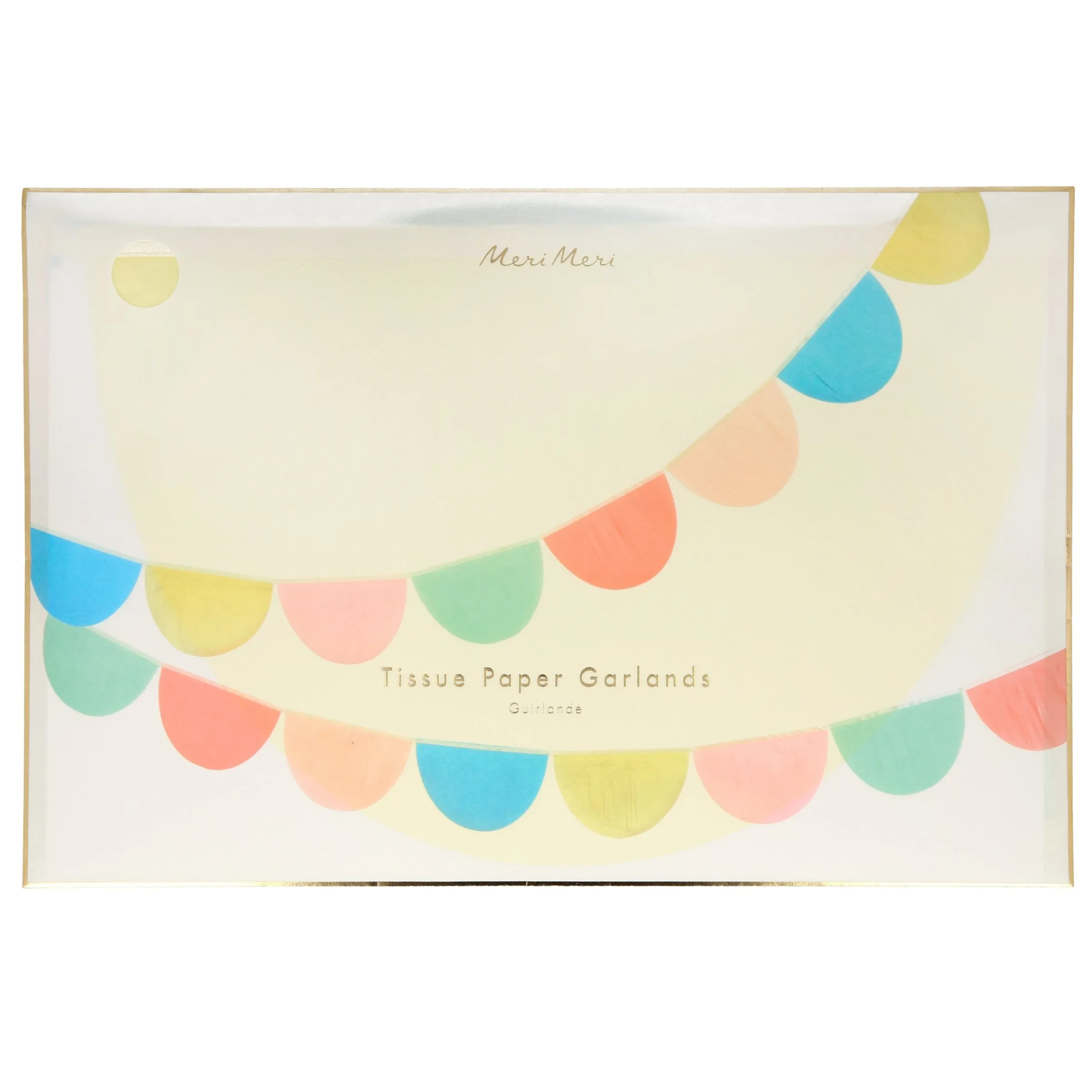 Rainbow Tissue Paper Scallop Garland Set>Meri Meri Discount