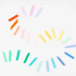 Rainbow Twisted Mini Candles (x 50)><noscript><img width=