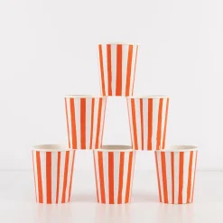 Red Stripe Cups (x 8)>Meri Meri Outlet