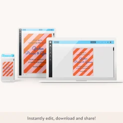 Red/Pink Fun Stripe Download & Print Invitation>Meri Meri Sale