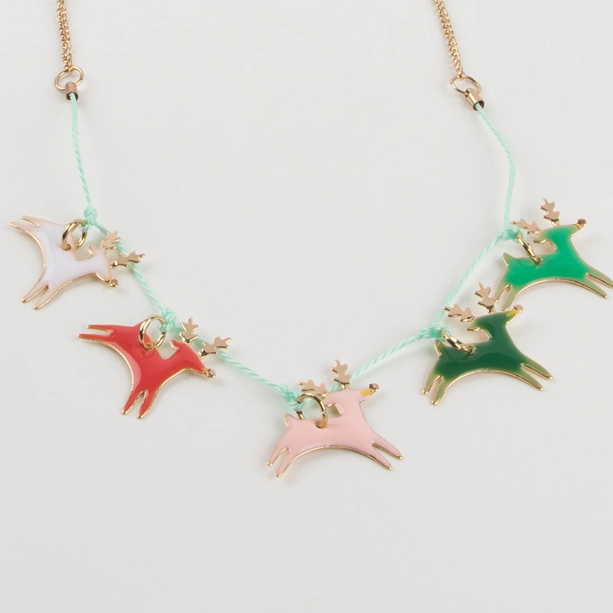Reindeer Enamel Necklace>Meri Meri Fashion
